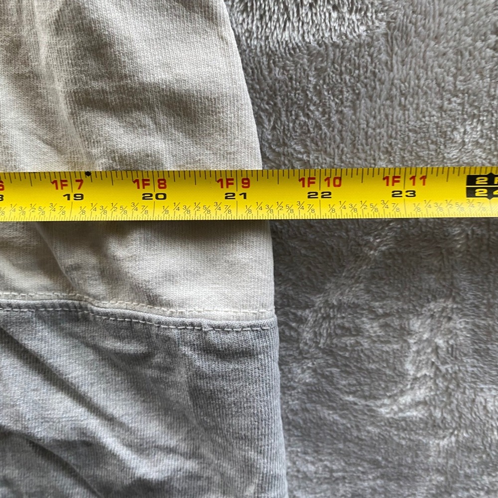 American Eagle Mens Rugby Shirt Large Gray Cream Striped Long Sleeve Polo Cotton - Picture 5 of 5
